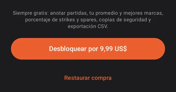 La pantalla de Pinfall donde lo haces.